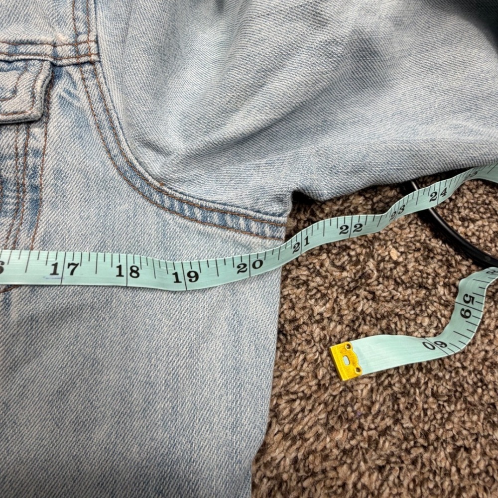 Chaps Light Wash Denim Trucker Jacket Embroidered Western Womens Large Blue - Picture 6 of 12